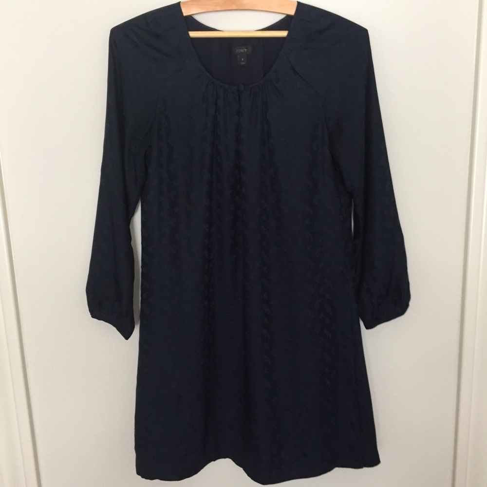 J.Crew 100% silk dress long sleeve size 2